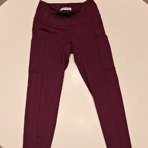 Banana Republic Burgundy Leggings with Side Pockets